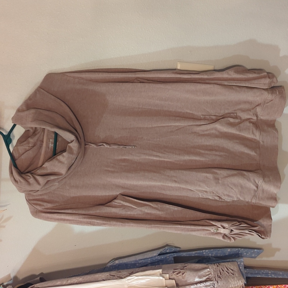 Lands' End Cowl Neck Sweatshirt Rose Sz M